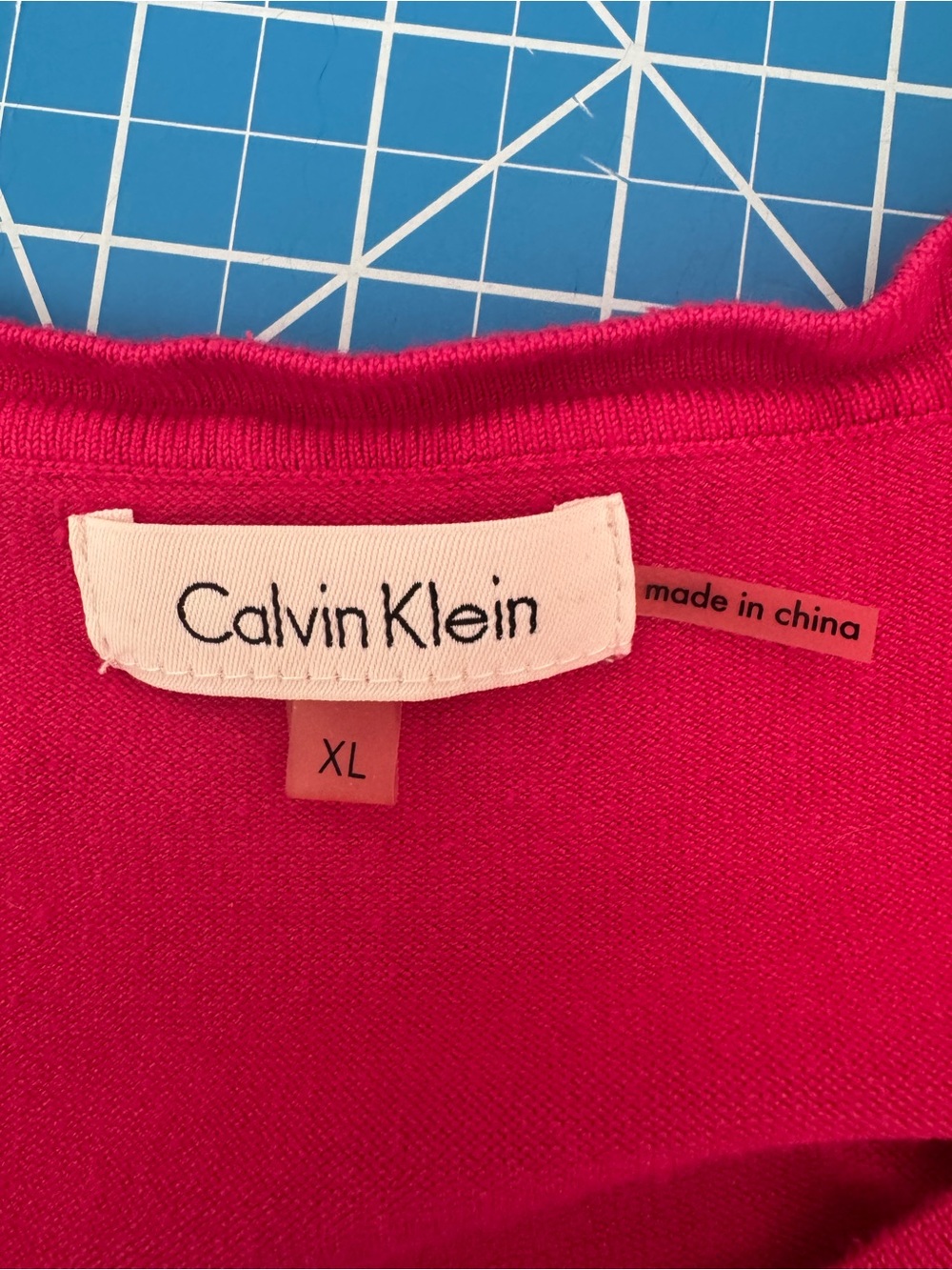 Calvin Klein Hot Pink Ribbed Crewneck Tank - Picture 2 of 7